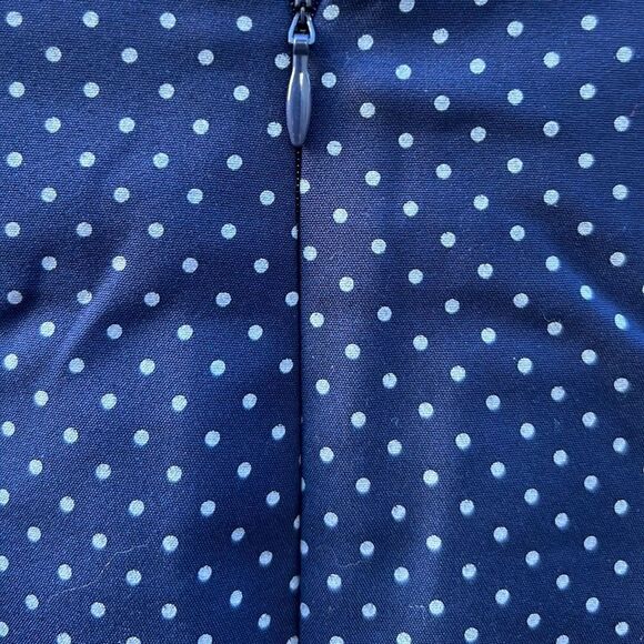 7th Avenue New York & Company skirt cotton blend polka dot navy 2 FiRM on PRICE - Picture 4 of 6